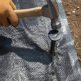 Singhal Weed Mat Nails - Plastic Ground Anchor Peg 17 cm | Heavy Duty Garden Stake for Weed Mat, Landscape Fabric & Net Fixing | UV Resistant, Weatherproof, Barbed Design (Black)