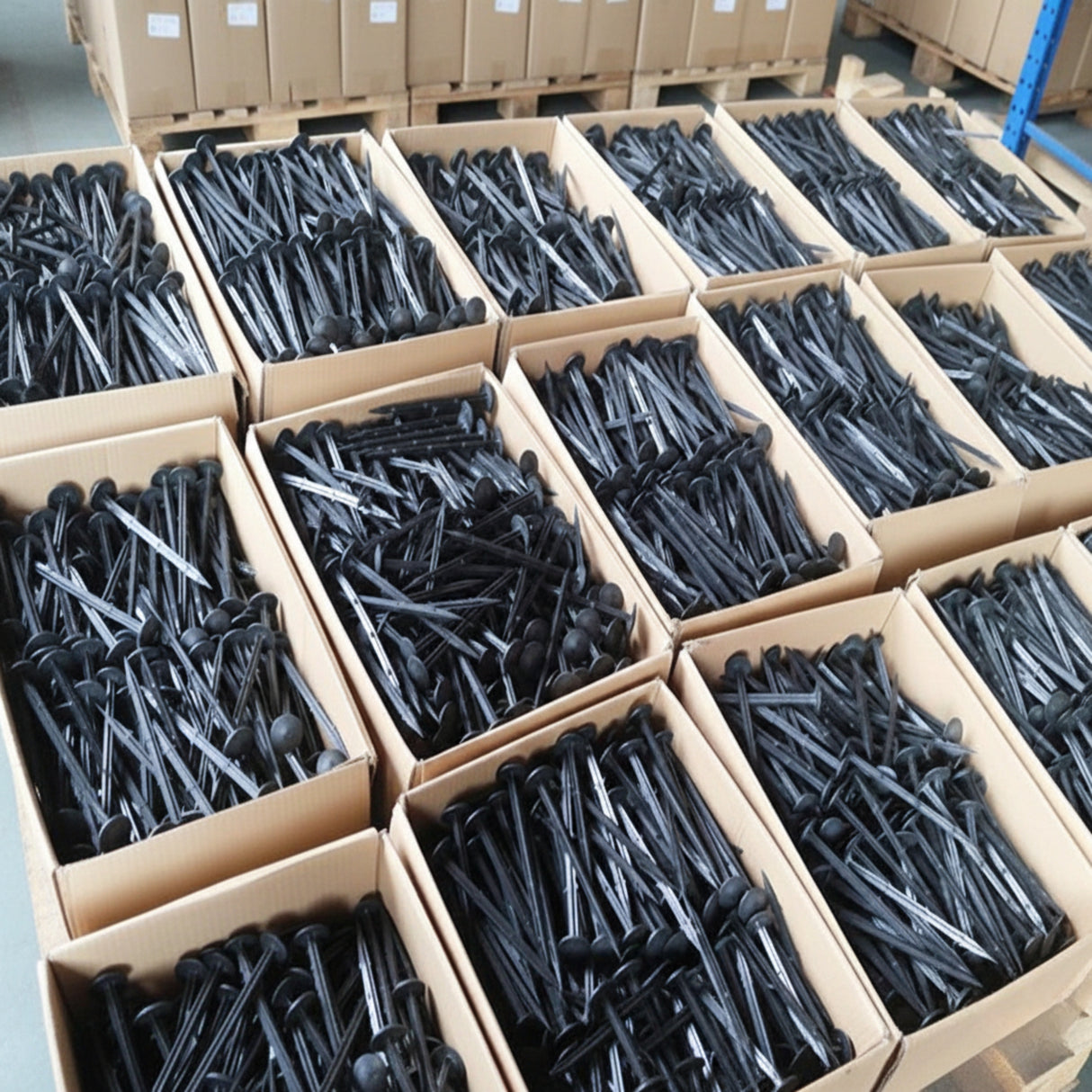 Singhal Weed Mat Nails - Plastic Ground Anchor Peg 17 cm | Heavy Duty Garden Stake for Weed Mat, Landscape Fabric & Net Fixing | UV Resistant, Weatherproof, Barbed Design (Black)