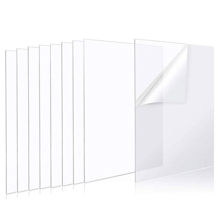 70x46 cm Clear PP Transparent Sheet, 350 Micron, Pack of 25 with One-Side Masking Film for Surface Protection - Singhal Mart