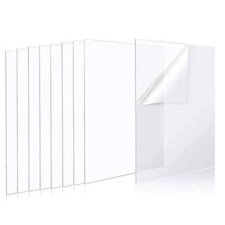 70x46 cm Clear PP Transparent Sheet, 350 Micron, Pack of 25 with One-Side Masking Film for Surface Protection - Singhal Mart
