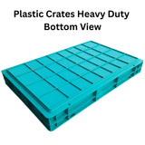 SINGHAL Plastic Crate 600x400x80 MM, Heavy Duty Multipurpose Portable Storage Basket for Vegetables, Fruits, Milk & Large Items