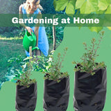 9x10 HDPE UV-resistant black grow bags, pack of 100. Durable polyethylene for home gardens, nurseries, and terrace gardening. Perfect for plants. - Singhal Mart