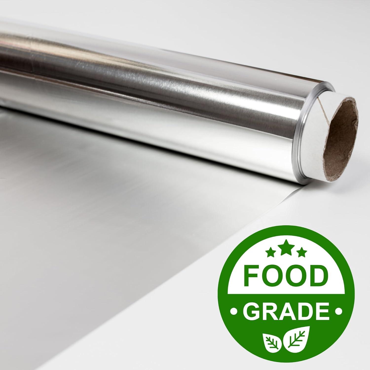 Aluminum Foil 18 Meter Roll (11 Microns) – Food-Grade Silver Foil