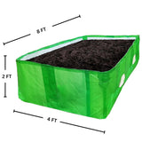 Discover the Singhal HDPE UV Stabilized Vermi Compost Bed, 350 GSM, 8x4x2 ft, made from 100% virgin material in green and white, perfect for composting - Singhal Mart