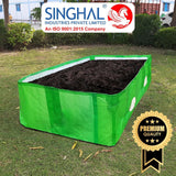 Discover the Singhal HDPE UV Stabilized Vermi Compost Bed, 350 GSM, 8x4x2 ft, made from 100% virgin material in green and white, perfect for composting - Singhal Mart