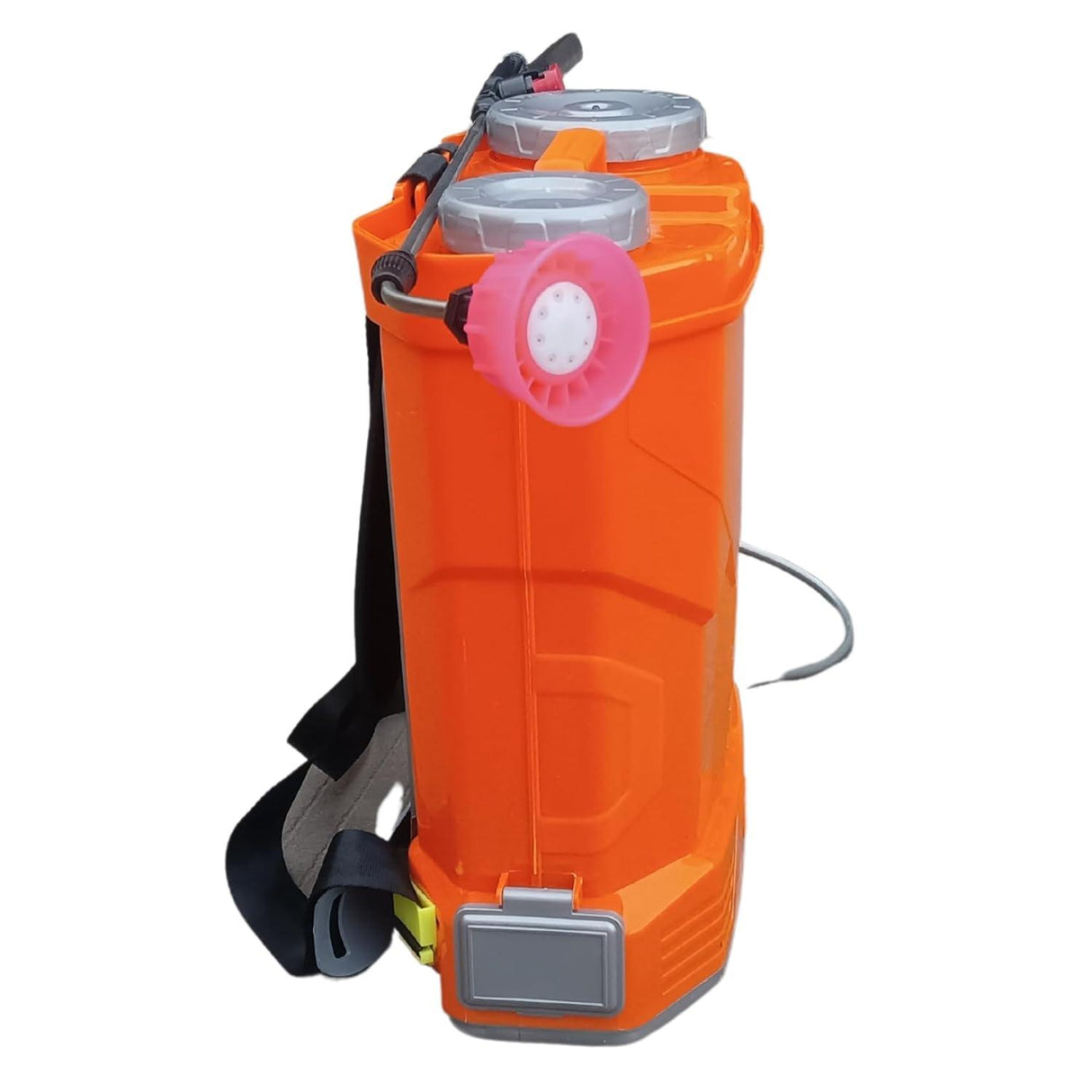 Double Motor Agriculture Sprayer Pump | 20L Tank, Battery Operated Backpack Sprayer with 12V 12Ah Battery for Automatic Use - Singhal Mart