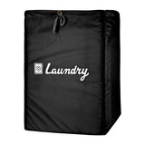 Foldable Laundry Bag with Drawstring, Black, 13x20 Inch – Perfect for Travel & Washing Machine, Single Pack - Singhal Mart