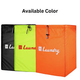 Foldable Laundry Bag with Drawstring, Black, 13x20 Inch – Perfect for Travel & Washing Machine, Single Pack - Singhal Mart