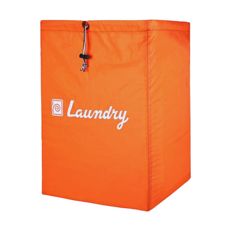 Foldable Laundry Bag with Drawstring, Orange, 13x20 Inch – Perfect for Travel and Washing Machine Use, Single Pack - Singhal Mart