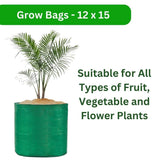 HDPE UV Protected Round Plants Grow Bags, Green Color Ideal for Terrace and Vegetable Gardening - Singhal Mart