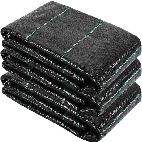 Heavy-Duty Black Garden Weed Control Mat 1x80m, 110 GSM Landscape Fabric for Effective Eco-Friendly Weed Blocking in Gardening - Singhal Mart
