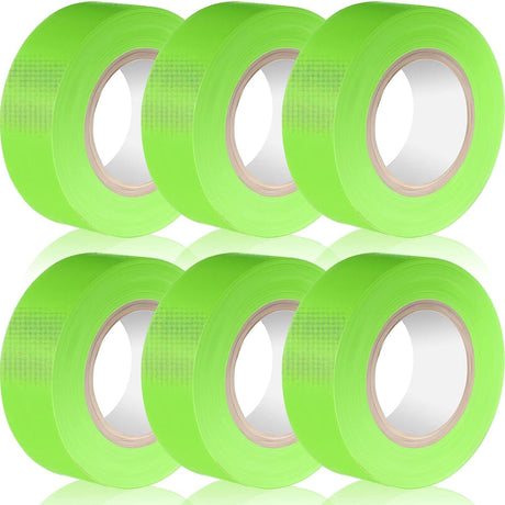 Lime Flagging Tape, 1 Inch Wide, 300 Feet Long | Highly Visible for Marking and Flagging | Combo Pack of 6 Rolls - Singhal Mart