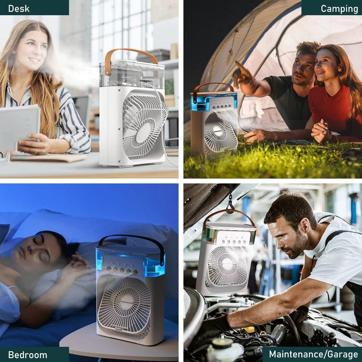 Mini Cooler for Room Cooling - Portable Air Cooler, 3 in 1 Home and Office Air Conditioner - Compact size with 7 color LED Light - Singhal Mart