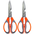 Multipurpose Kitchen Scissors – High-Grade Stainless Steel Blades for Home and Gardening. Precision Ground Edge for Versatile Use, Pack of 2 - Singhal Mart