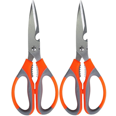 Multipurpose Kitchen Scissors – High-Grade Stainless Steel Blades for Home and Gardening. Precision Ground Edge for Versatile Use, Pack of 2 - Singhal Mart