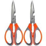 Multipurpose Kitchen Scissors – High-Grade Stainless Steel Blades for Home and Gardening. Precision Ground Edge for Versatile Use, Pack of 2 - Singhal Mart