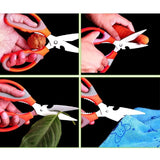 Multipurpose Kitchen Scissors – High-Grade Stainless Steel Blades for Home and Gardening. Precision Ground Edge for Versatile Use, Pack of 2 - Singhal Mart