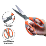 Multipurpose Kitchen Scissors – High-Grade Stainless Steel Blades for Home and Gardening. Precision Ground Edge for Versatile Use, Pack of 2 - Singhal Mart