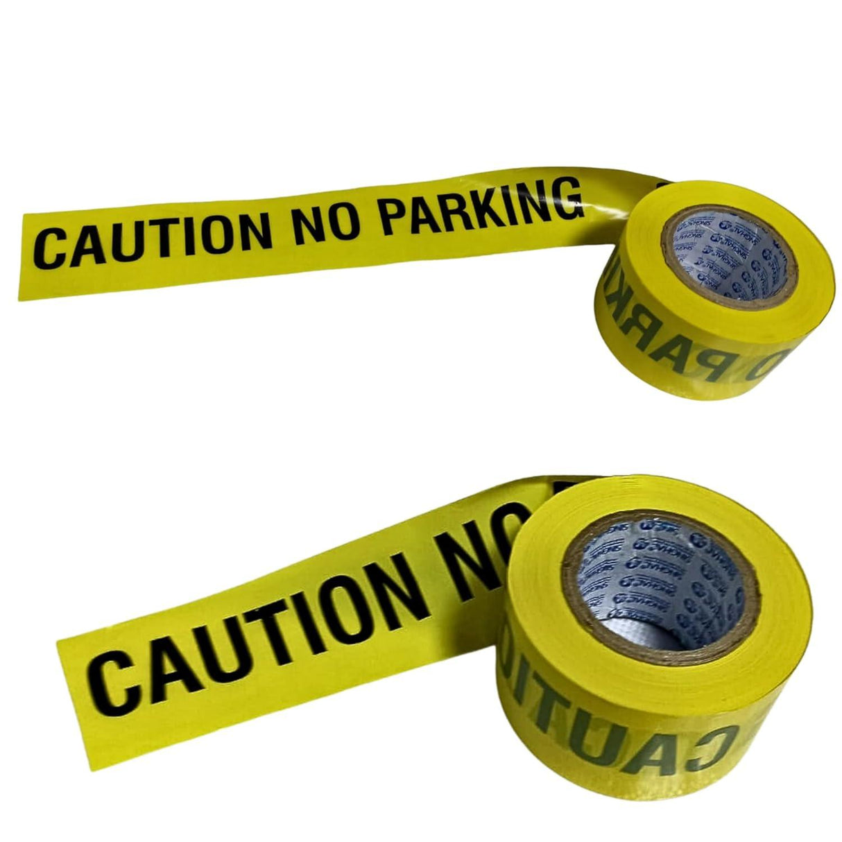 No Parking Caution Tape Roll – 3 Inch x 300 Meter, Pack of 2. High-Visibility Bright Yellow with Bold Black Print. Waterproof Warning Tape - Singhal Mart