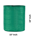 Pack of 5 15x18 Inch HDPE UV-Protected Round Grow Bags – Green Color for Terrace and Vegetable Gardening - Singhal Mart
