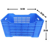 Plastic Crate Blue Portable Size 540 x 360 x 290 MM - Singhal Mart