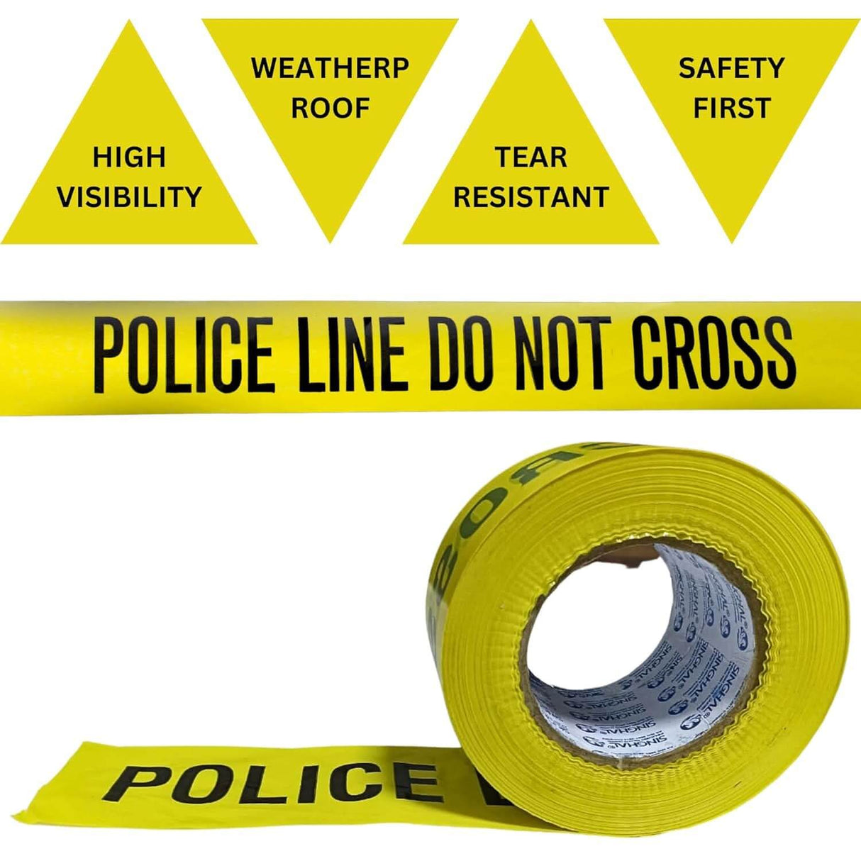 Police Line Do Not Cross Barricade Tape Roll 3 inch x 300 Meter - Singhal Mart