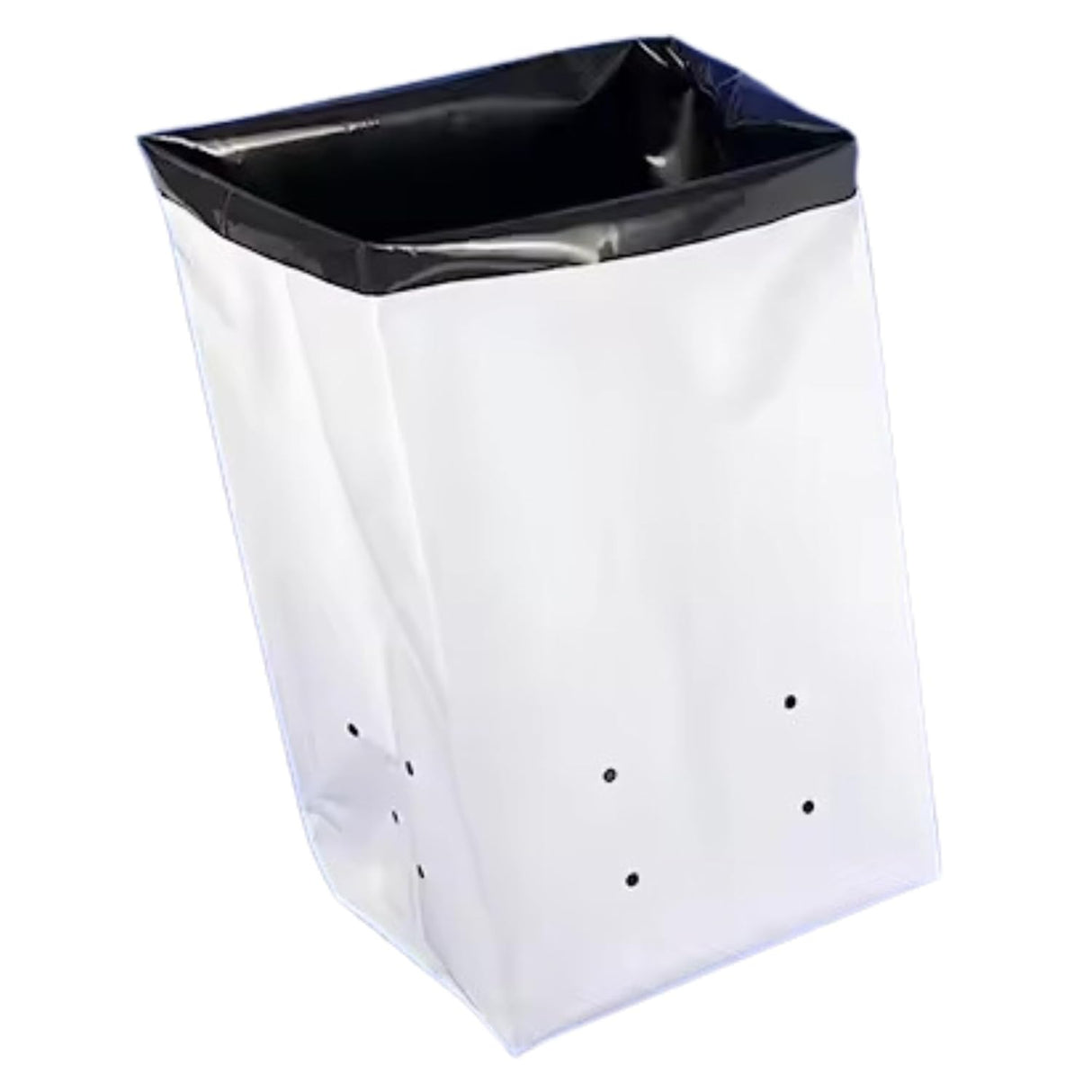 Poly Grow Bags - 10 pcs, 24x24x40 cm, White Outside, Black Inside. Perfect for growing vegetables and flowering plants. Durable and effective - Singhal Mart