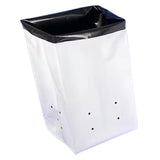 Poly Grow Bags - 10 pcs, 24x24x40 cm, White Outside, Black Inside. Perfect for growing vegetables and flowering plants. Durable and effective - Singhal Mart