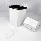 Poly Grow Bags - 5 pcs, 24x24x40 cm, White Outside, Black Inside, Great for Vegetables and Flowers. Perfect for all your gardening needs - Singhal Mart