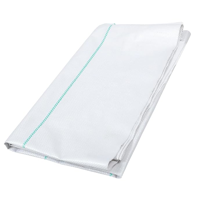 Premium Garden Weed Control Barrier Mat 4x15m - 110 GSM Heavy Duty Landscape Fabric for Gardening, Agriculture, and Outdoor Projects - White - Singhal Mart