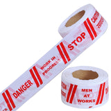 Red and White Caution Tape - 150 Meters Long, 3 Inches Wide (Pack of 1) - Singhal Mart