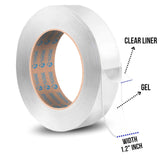 SINGHAL 3 Meters Silicone Double-Sided Tape, Pack of 3 | Super Sticky Gel Grip, Washable, Reusable, No Residue – Versatile Tape for Home & Office - Singhal Mart