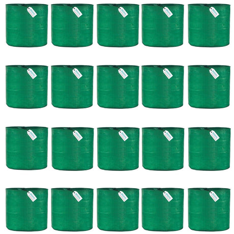 SINGHAL 9x9 Inch UV-Protected HDPE Grow Bags, Pack of 20 – Green, Perfect for Terrace and Vegetable Gardening - Singhal Mart