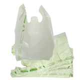SINGHAL Biodegradable Carry Bags | Certified Compostable Carry Bag | Eco Friendly Shopping Bags for Home, Grocery Store Bag (Combo Pack of 100 x 2) 16x20 Inches - Singhal Mart