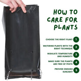 SINGHAL HDPE UV-Resistant Black Poly Grow Bags | 14x14 inches, Pack of 25 | Ideal for Home & Terrace Gardens - Singhal Mart