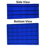 SINGHAL Heavy-Duty Big Blue Portable Plastic Crate 60x40x27 CM | Storage Crates | Shelf Basket for Large Items | Vegetable, Fruit, Milk | Pack of 2 - Singhal Mart