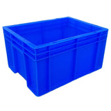 SINGHAL Heavy-Duty Blue Plastic Crates (40x30x22 cm) - Pack of 6 | Versatile Storage Baskets for Vegetables, Fruits, Milk, and More - Singhal Mart