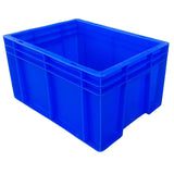 SINGHAL Heavy-Duty Blue Plastic Crates (40x30x22 cm) - Pack of 6 | Versatile Storage Baskets for Vegetables, Fruits, Milk, and More - Singhal Mart