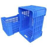 SINGHAL Heavy Duty Big Blue Portable Plastic Crate 54x36x29 CM | Versatile Storage Crate | Large Bin for Vegetables, Fruit, Milk & More - Singhal Mart