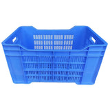 SINGHAL Heavy Duty Big Blue Portable Plastic Crate 54x36x29 CM | Versatile Storage Crate | Large Bin for Vegetables, Fruit, Milk & More - Singhal Mart