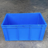 SINGHAL Heavy Duty Blue Portable Plastic Crate Set of 2 | Versatile Storage for Vegetables, Fruits, Fish, Milk | Large Shelf Baskets for Organizing - Singhal Mart