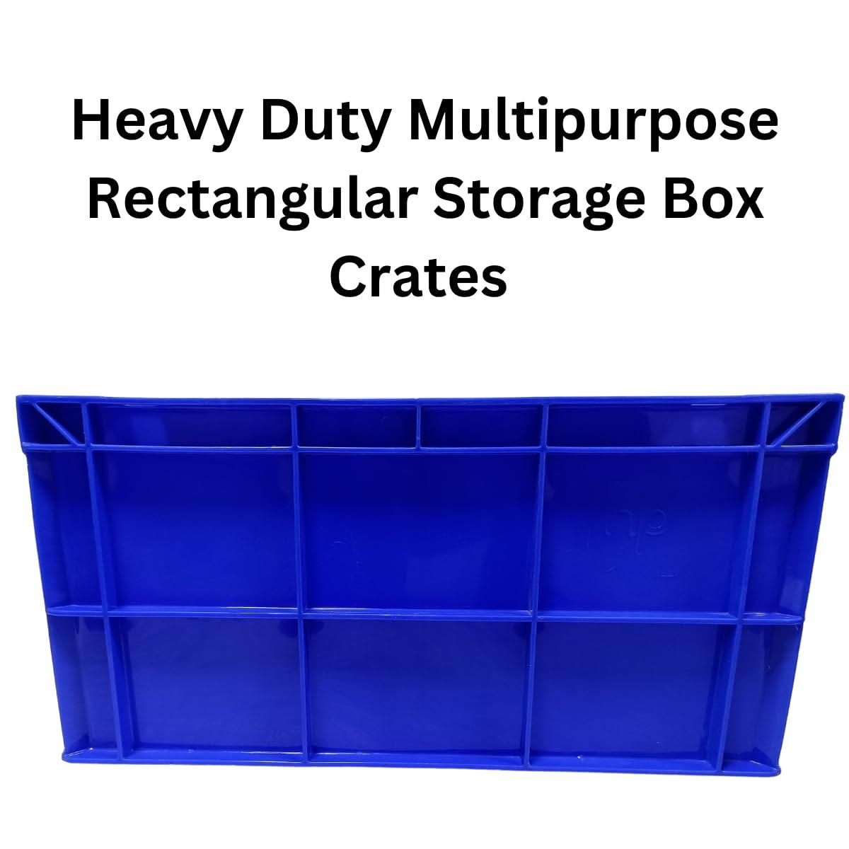 SINGHAL Versatile Plastic Storage Crate, 500x325x250 mm – Perfect for Organizing and Storing Items - Singhal Mart