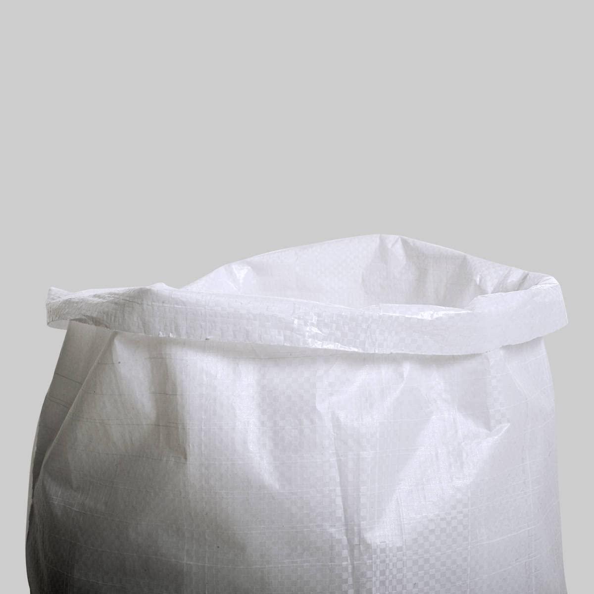 Set of 15 Empty HDPE White Bags for Packing Food, Vegetables, Grains, Wheat, Rice, Sugar, and More - 45x27 Inches - Singhal Mart