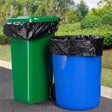 Singhal 120 Micron 30x37 Inch garbage bags | pack of 10 | are extra-large and durable. Perfect for kitchens, offices, warehouses, restaurants, and hotels, these black jumbo trash bags handle heavy-duty waste. - Singhal Mart