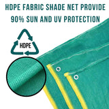 Singhal HDPE Shade Net - 90% UV Protection, 10x25 Ft for Agro, Greenhouse, Garden, Parking, Balcony, Home, Lawn, Nursery, and Sports Shading - Singhal Mart