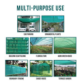 Singhal HDPE Shade Net - 90% UV Protection, 10x25 Ft for Agro, Greenhouse, Garden, Parking, Balcony, Home, Lawn, Nursery, and Sports Shading - Singhal Mart
