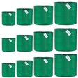 Singhal HDPE UV-Protected Round Plant Grow Bags Combo - 9x9, 9x12, 12x12, 12x15 Inch (Pack of 12 Bags, 3 Bags Each Size) for Terrace and Vegetable Gardening - Singhal Mart