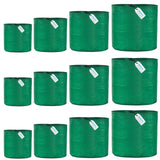 Singhal HDPE UV-Protected Round Plant Grow Bags Combo - 9x9, 9x12, 12x12, 12x15 Inch (Pack of 12 Bags, 3 Bags Each Size) for Terrace and Vegetable Gardening - Singhal Mart