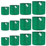 Singhal HDPE UV-Protected Round Plant Grow Bags Combo - 9x9, 9x12, 12x12, 12x15 Inch (Pack of 12 Bags, 3 Bags Each Size) for Terrace and Vegetable Gardening - Singhal Mart