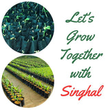 Singhal HDPE UV-Resistant Black Polypropylene Grow Bags, 9x10 inches, Combo Pack of 10 – Ideal for Home, Nursery, and Terrace Gardening. - Singhal Mart
